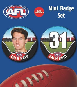 2021 AFL Essendon Mini Player Badge Set - REID, Zach
