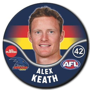 2019 AFL Adelaide Crows Player Badge - KEATH, Alex