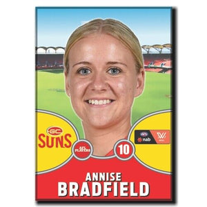 2021 AFLW Gold Coast Suns Player Magnet - BRADFIELD, Annise