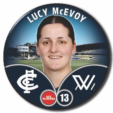 2023 AFLW S7 Carlton Player Badge - McEVOY, Lucy