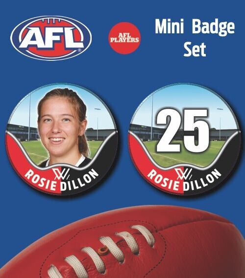 2021 AFLW St. Kilda Mini Player Badge Set - DILLON, Rosie