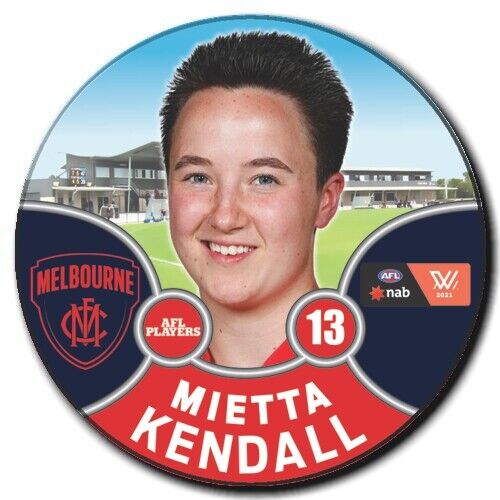 2021 AFLW Melbourne Player Badge - KENDALL, Mietta