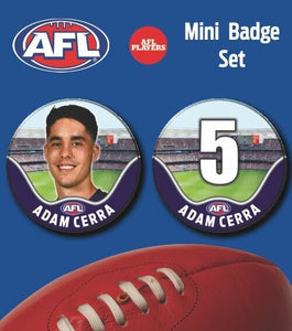 2021 AFL Fremantle Mini Player Badge Set - CERRA, Adam