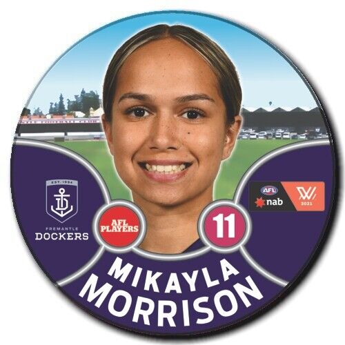 2021 AFLW Fremantle Player Badge - MORRISON, Mikayla