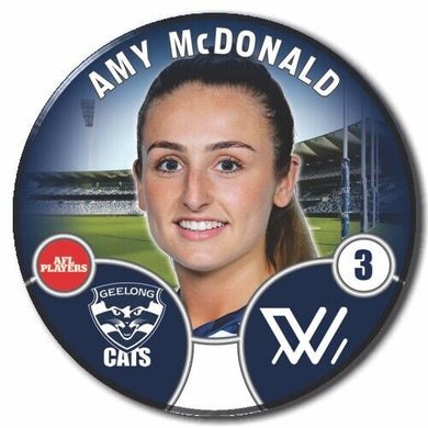 2022 AFLW Geelong Player Badge - McDONALD, Amy