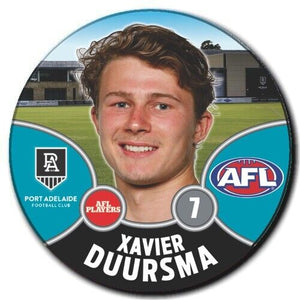 2021 AFL Port Adelaide Player Badge - DUURSMA, Xavier