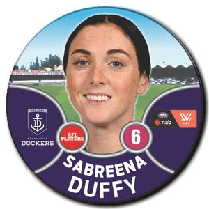 2021 AFLW Fremantle Player Badge - DUFFY, Sabreena