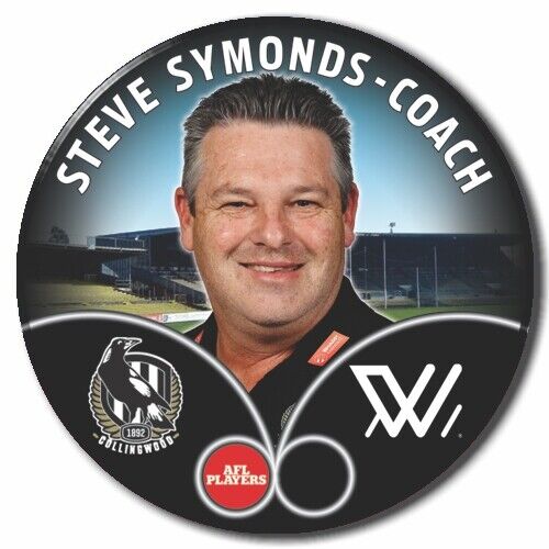 2023 AFLW S7 Collingwood Player Badge - SYMONDS, Steve - COACH