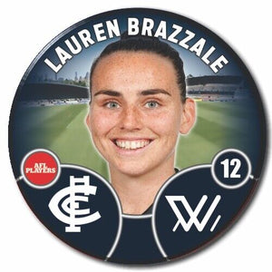 2022 AFLW Carlton Player Badge - BRAZZALE, Lauren