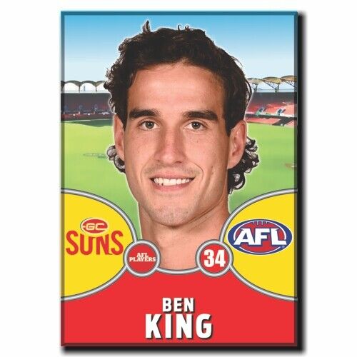 2021 AFL Gold Coast Player Magnet - KING, Ben