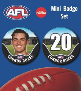2021 AFL Port Adelaide Mini Player Badge Set - ROZEE, Connor