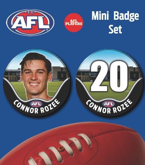 2021 AFL Port Adelaide Mini Player Badge Set - ROZEE, Connor