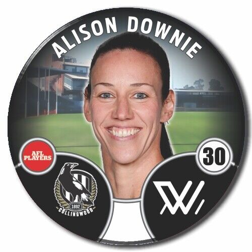 2022 AFLW Collingwood Player Badge - DOWNIE, Alison