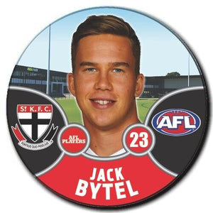 2021 AFL St Kilda Player Badge - BYTEL, Jack