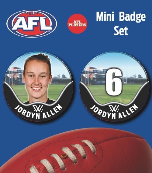 2021 AFLW Collingwood Mini Player Badge Set - ALLEN, Jordyn