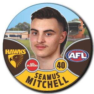 2021 AFL Hawthorn Player Badge - MITCHELL, Seamus