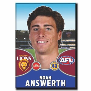 2021 AFL Brisbane Lions Player Magnet - ANSWERTH, Noah