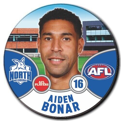 2021 AFL North Melbourne Player Badge - BONAR, Aiden