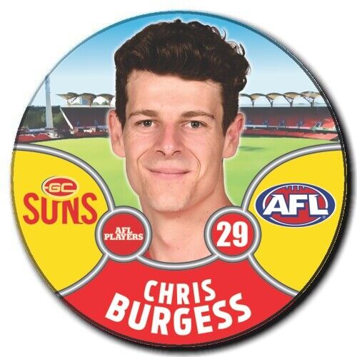 2021 AFL Gold Coast Player Badge - BURGESS, Chris