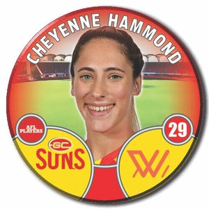2022 AFLW Gold Coast Player Badge - HAMMOND, Cheyenne