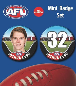2021 AFL Essendon Mini Player Badge Set - EYRE, Joshua