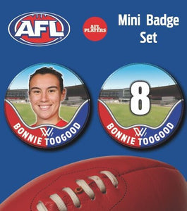 2021 AFLW Western Bulldogs Mini Player Badge Set - TOOGOOD, Bonnie
