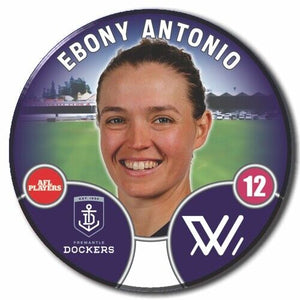 2022 AFLW Fremantle Player Badge - ANTONIO, Ebony