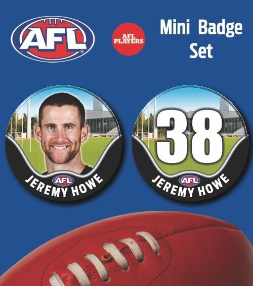 2021 AFL Collingwood Mini Player Badge Set - HOWE, Jeremy
