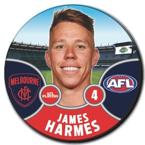 2021 AFL Melbourne Player Badge - HARMES, James