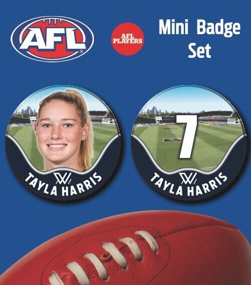 2021 AFLW Carlton Mini Player Badge Set - HARRIS, Tayla