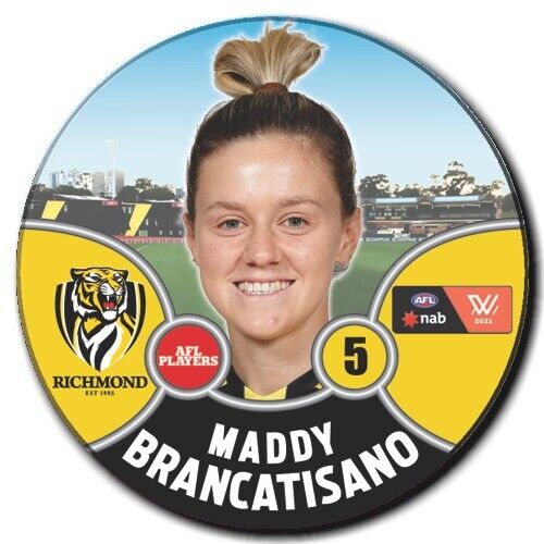 2021 AFLW Richmond Player Badge - BRANCATISANO, Maddy