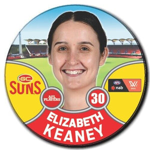 2021 AFLW Gold Coast Suns Player Badge - KEANEY, Elizabeth