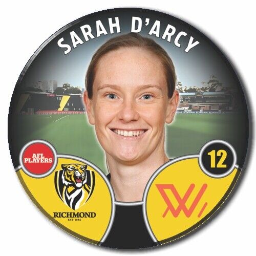 2022 AFLW Richmond Player Badge - D'ARCY, Sarah