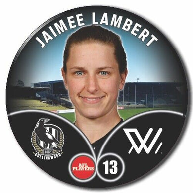 2023 AFLW S7 Collingwood Player Badge - LAMBERT, Jaimee