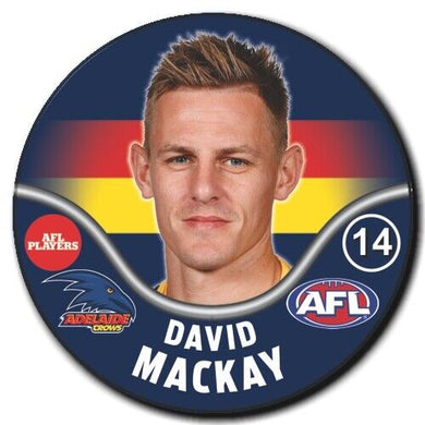2019 AFL Adelaide Crows Player Badge - MACKAY, David