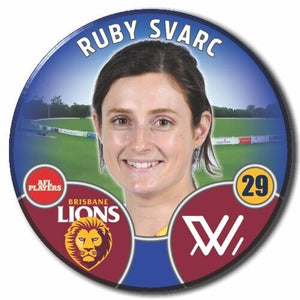 2022 AFLW Brisbane Player Badge - SVARC, Ruby