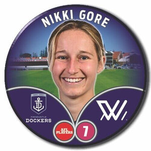 2023 AFLW S7 Fremantle Player Badge - GORE, Nikki
