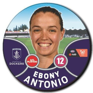 2021 AFLW Fremantle Player Badge - ANTONIO, Ebony