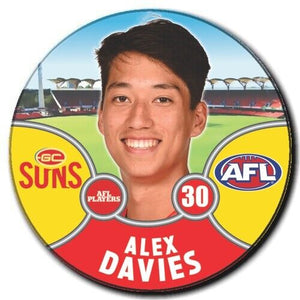 2021 AFL Gold Coast Player Badge - DAVIES, Alex