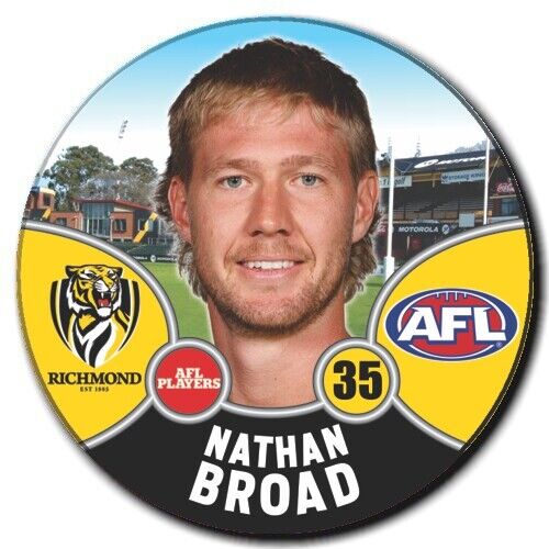 2021 AFL Richmond Player Badge - BROAD, Nathan