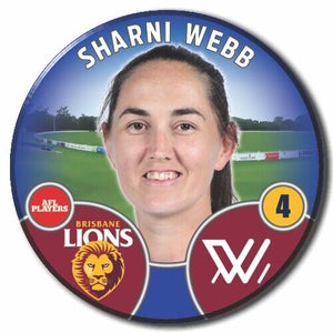 2022 AFLW Brisbane Player Badge - WEBB, Sharni