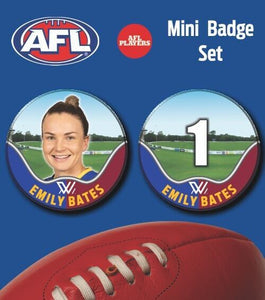 2021 AFLW Brisbane Mini Player Badge Set - BATES, Emily