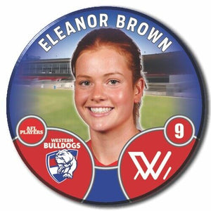 2022 AFLW Western Bulldogs Player Badge - BROWN, Eleanor