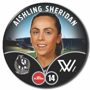 2023 AFLW S7 Collingwood Player Badge - SHERIDAN, Aishling