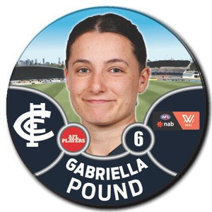 2021 AFLW Carlton Player Badge - POUND, Gabriella