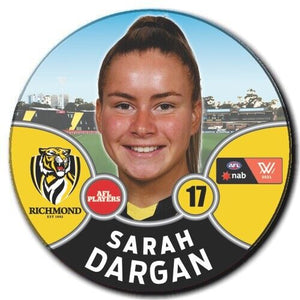 2021 AFLW Richmond Player Badge - DARGAN, Sarah