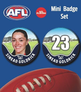 2021 AFLW Melbourne Mini Player Badge Set - GOLDRICK, Sinead