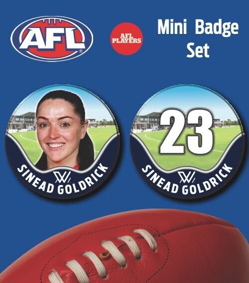 2021 AFLW Melbourne Mini Player Badge Set - GOLDRICK, Sinead