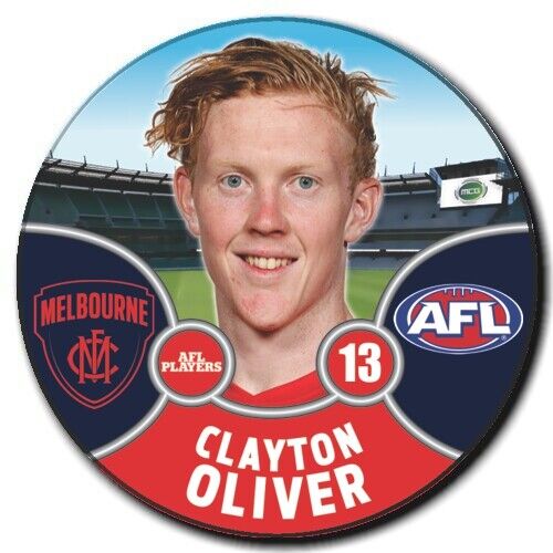 2021 AFL Melbourne Player Badge - OLIVER, Clayton
