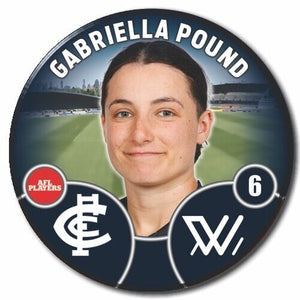 2022 AFLW Carlton Player Badge - POUND, Gabriella